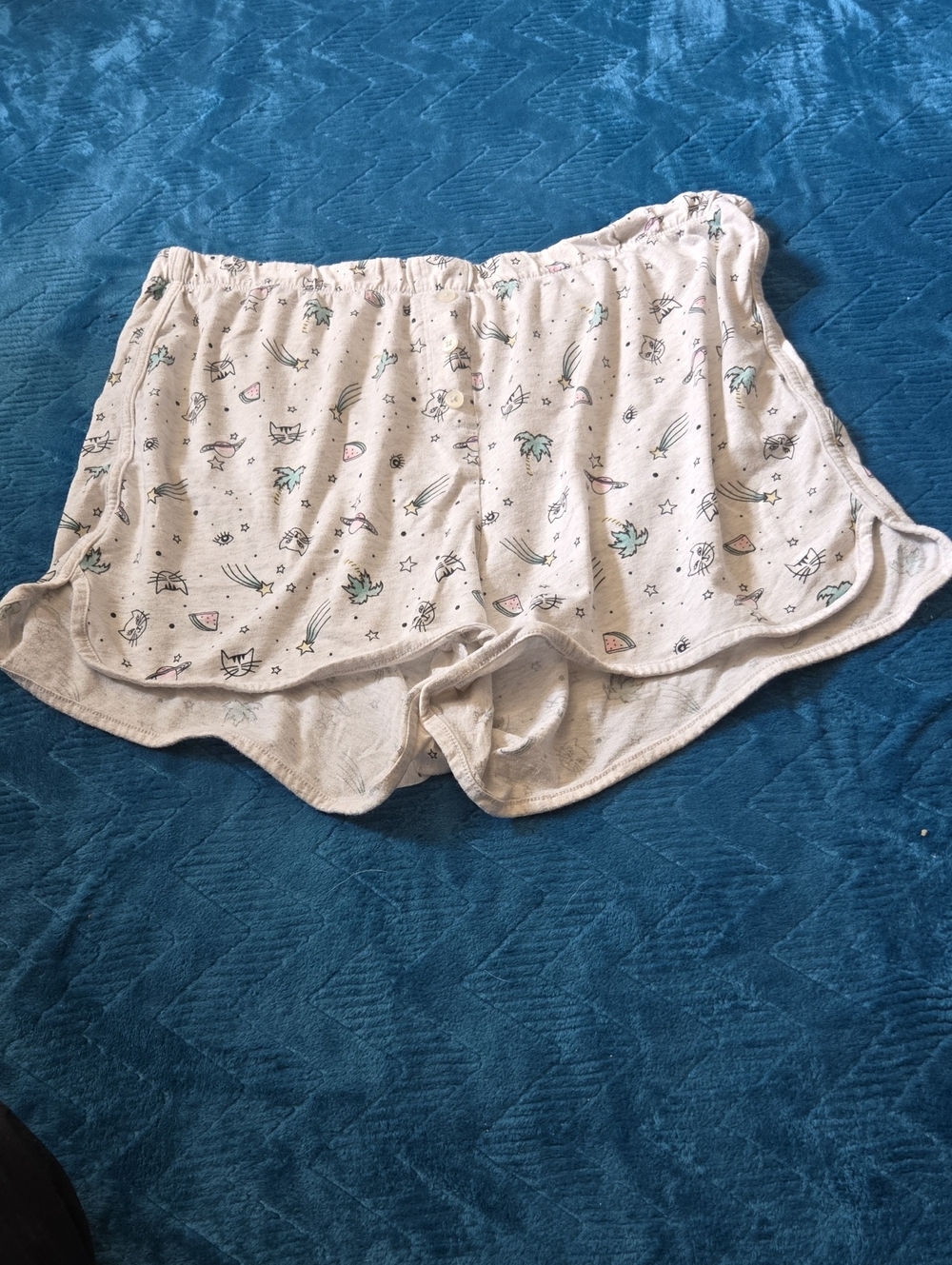 5/$20 George White Printed Sleep Shorts with Pastel Motif